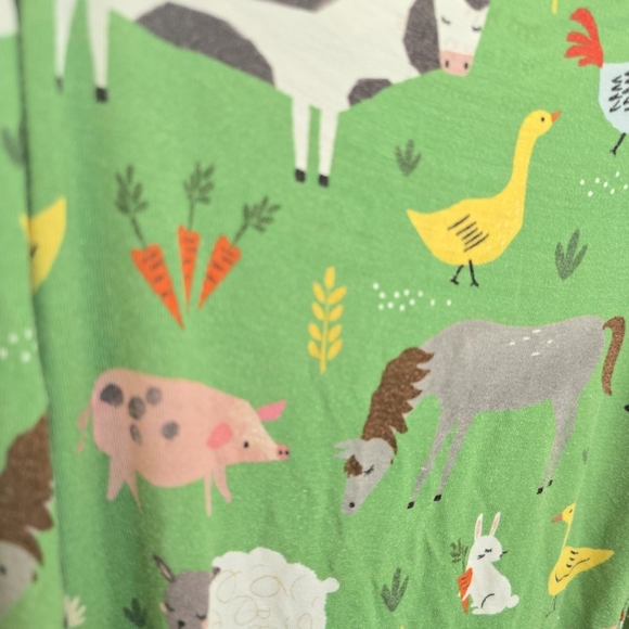 Little Sleepies Green Farm Animal Zippies Pajama Onesie - Picture 14 of 14